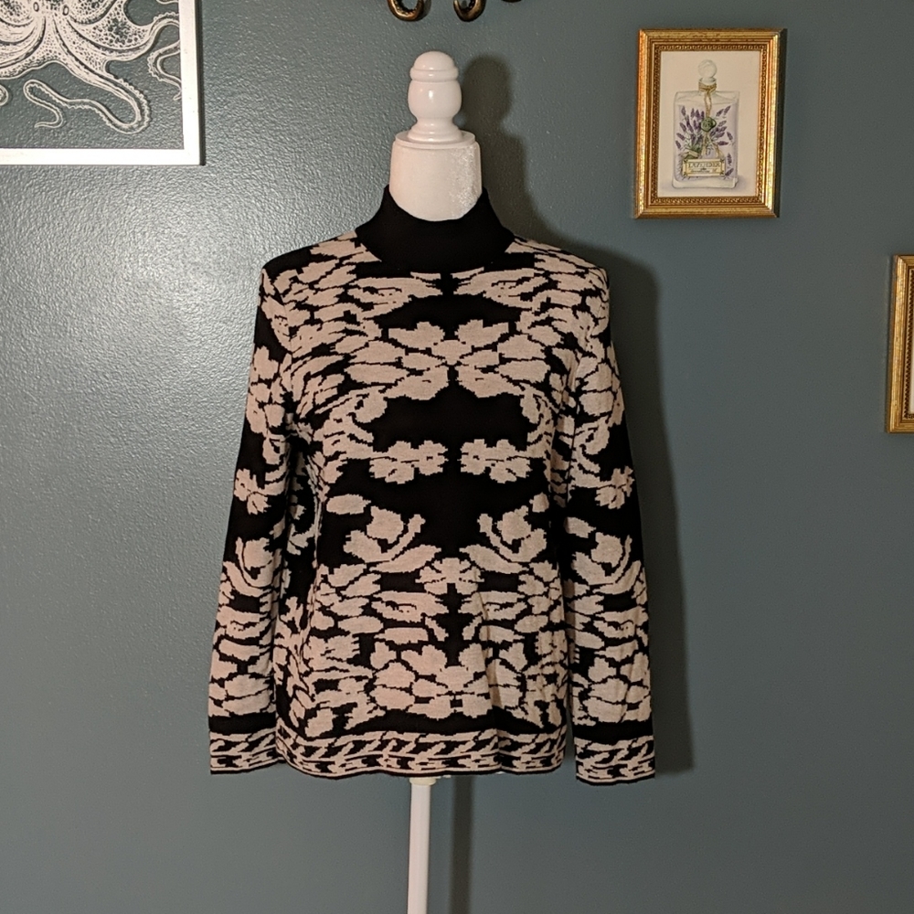 Catherine Malandrino Heavy Knit Mock Neck Sweater